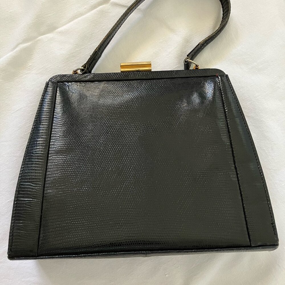 Vintage black leather purse